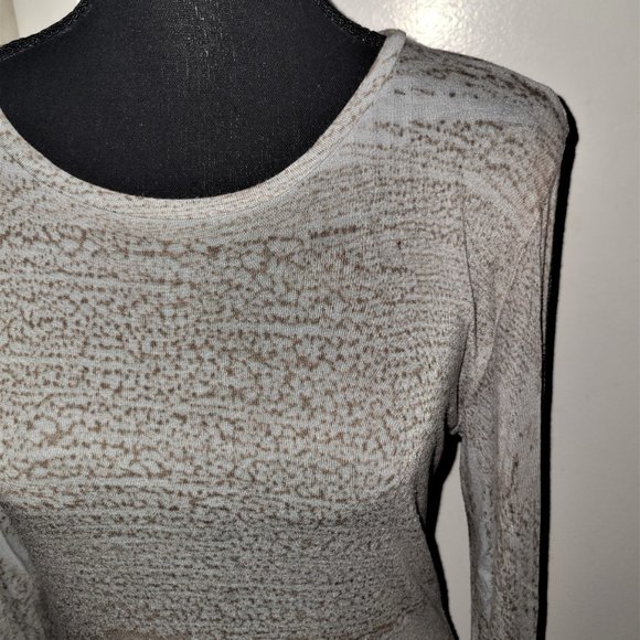 Velvet Gray Stretch Burnout Top - M - Picture 2 of 2